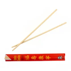 9″ Bamboo Chopsticks – Red/Single Wrap (10 Bags/Case)