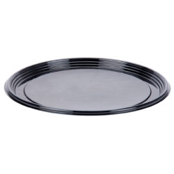 PET Black Round Catering Tray – 16"