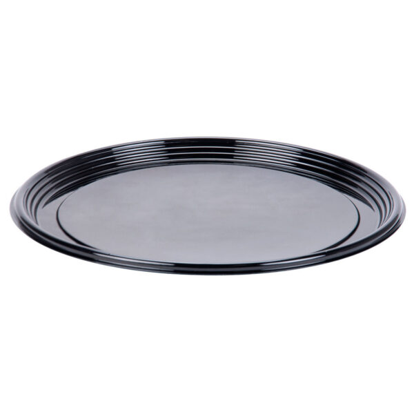 PET Black Round Catering Tray – 16"