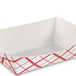 5LB. White/Red Food Tray