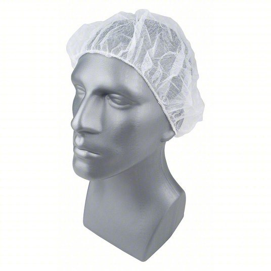 21″ White Bouffant Caps – Disposable Hair Nets (10/100 per Case)
