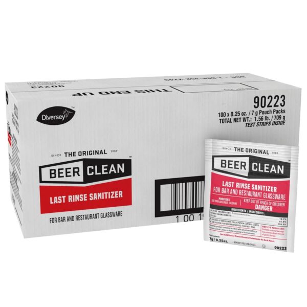 Beer Clean® Last Rinse Sanitizer – 90223 (100 × 0.25 oz Packs)