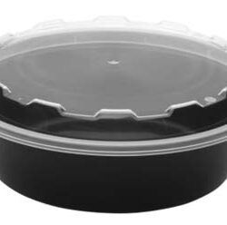 Plastic Food Container with Lid (Round) – 16 oz – 150 Cs